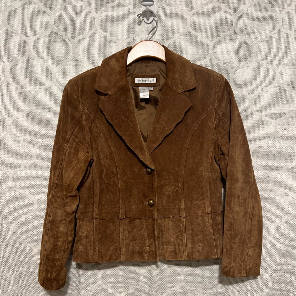 Coldwater Creek Brown Suede Leather Jacket